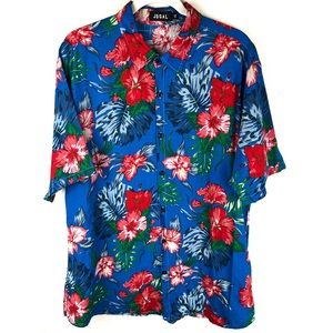 JOGAL Men's Casual Short Sleeve Shirt Size XL Hawaiian Floral Tropical.


lol